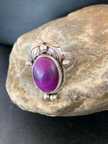 Native American Women's Navajo Purple Sugilite Ring | Sterling Silver | Sz 9.5 | 10442