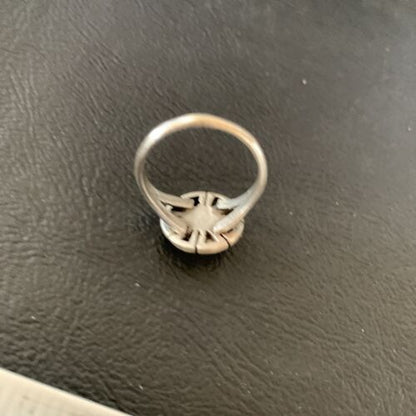 Navajo Purple Sugilite Orange Spiny Oyster Inlay Ring | Sz 7 | Authentic Native American Handmade | 11187