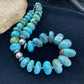 Navajo Pearls Sterling Silver & Blue Turquoise Graduated Necklace | Authentic Native American | 24" | 01745