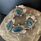 Handmade Navajo Spiderweb Turquoise Dangle Earrings | Sterling Silver | Authentic Native American | 1481