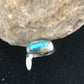 Navajo Sterling Silver Turquoise Inlay Ring | Sz 9.5 | Native American Southwestern | 3434