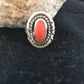 Navajo Coral Sterling Silver Ring | Sz 6 | Handmade Southwestern | 3485