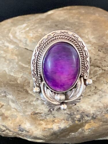 Native American Navajo Purple Sugilite Ring | Sterling Silver | Sz 10 | 10445 - Masha USA