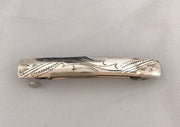 Navajo Hair Barrette | Stamped Sterling Silver | 2.5" | Authentic Native American Handmade | 14192