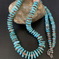 Navajo Natural Turquoise & Spiny Oyster Necklace | Sterling Silver | Authentic Native American | 32" | 13248