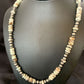Men's Navajo Pearl Necklace with Wild Horse Turquoise Pendant | Sterling Silver | Single Strand | 10474