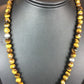 Navajo Native American | 8mm | Tiger's Eye | Sterling Silver Necklace | 20" | Southwestern