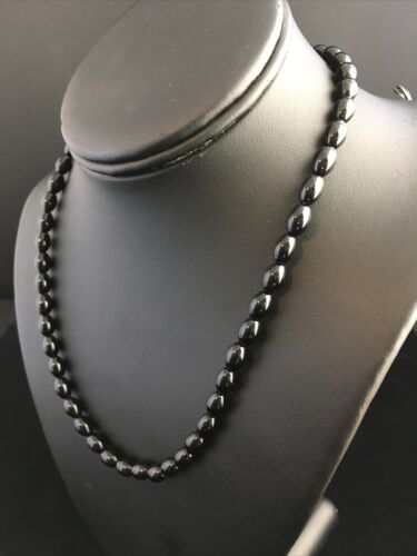 Navajo Black Onyx Necklace | Sterling Silver | 17" | Authentic Native American Handmade | 10030 - Masha USA