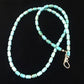 Native American Blue Turquoise Tube Necklace | Sterling Silver | 20" | 10009