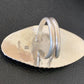 Navajo White Buffalo Turquoise Inlay Ring | Sterling Silver | Sz 9 | Authentic Native American Handmade | 12174