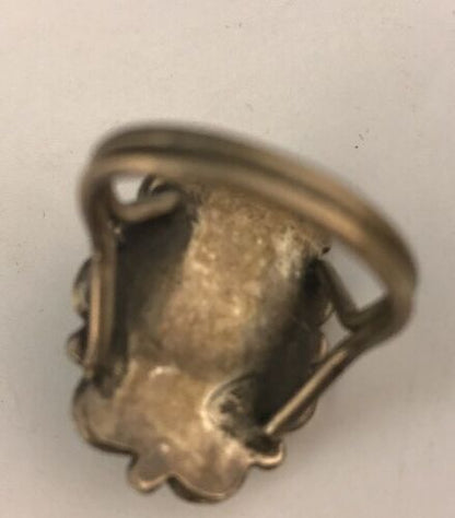 Vintage Navajo Southwestern Turquoise Ring | Handmade Sterling Silver Sz 8.5 | Native American | 3441