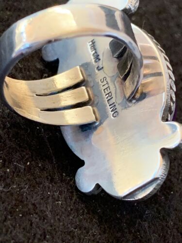 Navajo Purple Sugilite Ring | Sterling Silver | Sz 7.5 | Authentic Native American Handmade | 4133