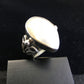 Navajo Women's White Mother of Pearl Ring | Sterling Silver | Sz 8 | Authentic Native American Handmade | 1718