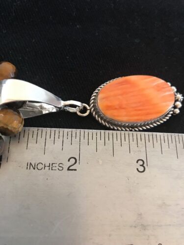 Navajo Sterling Silver Necklace | Spiny Oyster Pendant | Southwestern Native American | S425