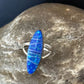 Navajo Blue Opal Inlay Band Ring | Sz 6 | Authentic Native American Handmade | 14702