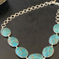 Navajo Blue Mojave Turquoise Pendant Necklace | Sterling Silver | 18" | Authentic Native American Handmade | 11635