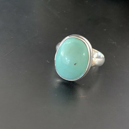 Navajo Kingman Blue Turquoise Ring | Sterling Silver | Sz 6 | Authentic Native American Handmade | 11425