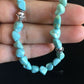 Native American Sterling Silver Blue Turquoise Necklace | 18" | Authentic Handmade | 10025