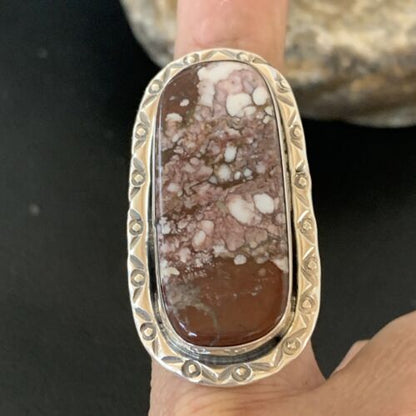 Southwestern Navajo Wild Horse Turquoise Ring | Sterling Silver | Sz 9.5 | 1870