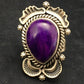 Native American Sugilite Navajo Ring | Sterling Silver | Sz 7.5 | 4189