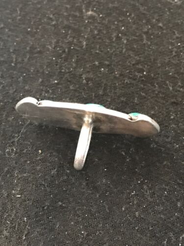 Navajo Southwestern Blue Turquoise Multi-Stone Ring | Authentic Native American Sterling Silver | Old Pawn | Sz 5 | 8635