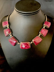 Lariat Necklace with Purple Spiny Oyster Choker Pendant | Sterling Silver | 20" | 13791