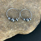 Native American Navajo Pearls Hoop Earrings | Sterling Silver | 3755