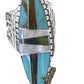 Navajo Multi-Color Opal & Turquoise Inlay Ring | Sterling Silver | Sz 7 | Authentic Native American Handmade | 1582