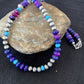 Navajo | Purple Sugilite | and Turquoise Bead Necklace | Sterling Silver | 20" | 1370