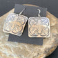 Native American Women's Dangle Earrings | Navajo Sterling Silver Stamped Handmade | 1658