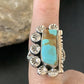 Native American Men's Sterling Silver Blue Turquoise #8 Ring | Sz 9.5 | 02169