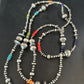 4mm - 16mm Mixed Gauge Sterling Silver Navajo Pearls | Multi-Color Bead | Authentic Native American Handmade Necklace | Length 18"-96"