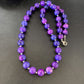 Navajo Pearls Purple Sugilite Bead Necklace | Sterling Silver | Authentic Native American Handmade | 20" | 11805