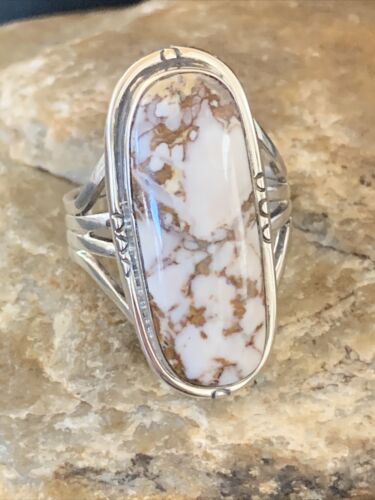 Southwestern Navajo Wild Horse Turquoise Ring | Sterling Silver | Sz 10 | 01874