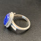 Women's Adjustable Navajo Lapis Lazuli Ring | Sterling Silver | Sz 7.5 | Authentic Native American Handmade | 12451