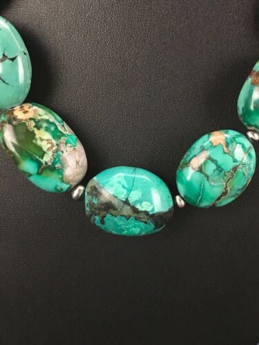 Southwestern | Royston Turquoise Chunky Necklace | Sterling Silver | 18" | 2962