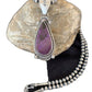 Navajo Purple Sugilite Pendant with Pearls | Sterling Silver Necklace | Authentic Native American Handmade | 4928