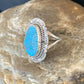 Southwestern Navajo Blue Kingman Turquoise Ring | Sterling Silver | Sz 7 | 12958