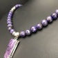 Navajo Charoite Pendant with Pearls | Sterling Silver Necklace | 21" | Authentic Native American Handmade | 4877