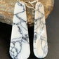 Navajo White Buffalo Turquoise Dangle Earrings | Sterling Silver | 2" | Authentic Native American Handmade | 11749