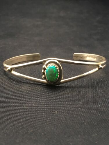 Southwestern Green Opal Children's Bracelet | Sterling Silver | Handmade | 4377