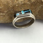 Native American Men's Navajo Opal & Black Onyx Inlay Ring | Sterling Silver | Sz 10 | 1600
