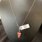Southwestern Navajo Red Spiny Oyster Pendant Necklace | Sterling Silver | 18" Chain | 2661