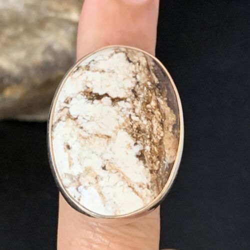 Native American Women's Wild Horse Turquoise Ring | Sz 8 | Sterling Silver | 14029