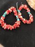 Navajo Spiny Oyster & Turquoise Sterling Silver Earrings | Authentic Native American