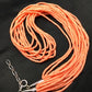 Native American Pink Coral Navajo Necklace | Sterling Silver | 10 Strand | 4388