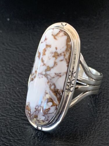 Southwestern Navajo Wild Horse Turquoise Ring | Sterling Silver | Sz 10 | 1874
