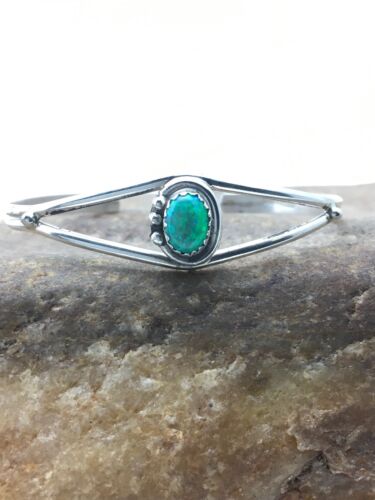 Southwestern Green Opal Children's Bracelet | Sterling Silver | Handmade | 4377