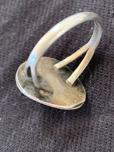 Native American Turquoise Navajo Old Pawn Ring | Sterling Silver | Sz 8.75 | 4714
