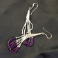 Handmade Liquid Silver Heishi Beads Earrings | Purple Sugilite | Sterling Silver | 2" | 1997